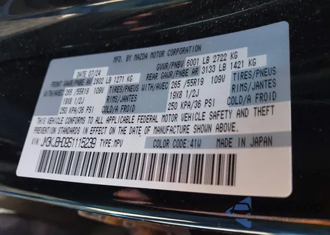 2025 Mazda Cx-70 3.3 Turbo Preferred Package z USA, uszkodzony, nr VIN JM3KJBHD9S1115239